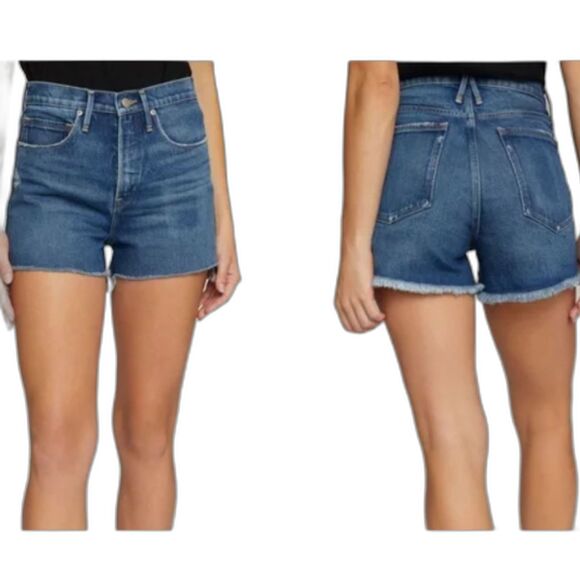 Good American Pants - Good American "Good Cutoff Shorts," Blue #464, 99% Cotton, Size 6/28